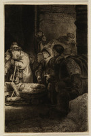 KG 03623
          <br/>
          Kreupele op kruiwagen (onderdeel Honderdguldenprent) ( B 74 na versnijding )
          <br/>
          <em>Baillie, William (1723-1792)</em>